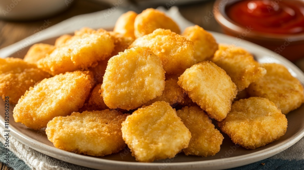 Golden Chicken Nuggets with Tasty Dipping Sauce Golden Chicken Nuggets with Tasty Dipping Sauce