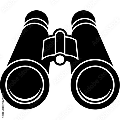  Binoculars simple flat vector silhouette art illustration