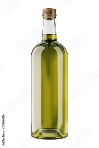 Bottle of wine isolated on white or transparent background