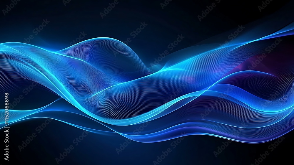 Abstract Blue Wave Design Background Abstract Blue Wave Design Background