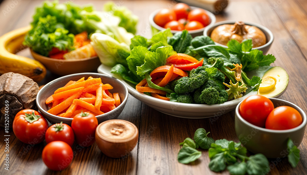 fresh vegetables on a table fresh vegetables on a table