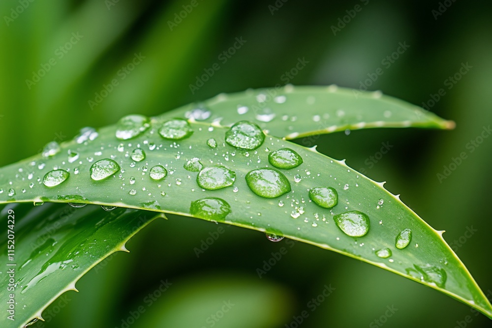 Close-up of aloe vera leaves with water droplets, showcasing nature's beauty. Close-up of aloe vera leaves with water droplets, showcasing nature's beauty.