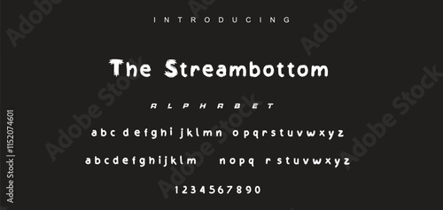 Vector brush style font, alphabet, and typeface