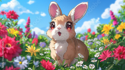 Illustration of an Easter bunny