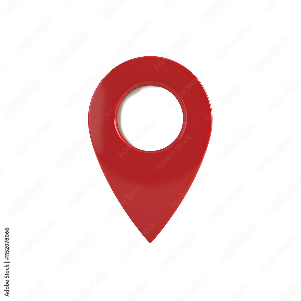 Red location pin on transparent background. Red pin point. map address location pointer symbol