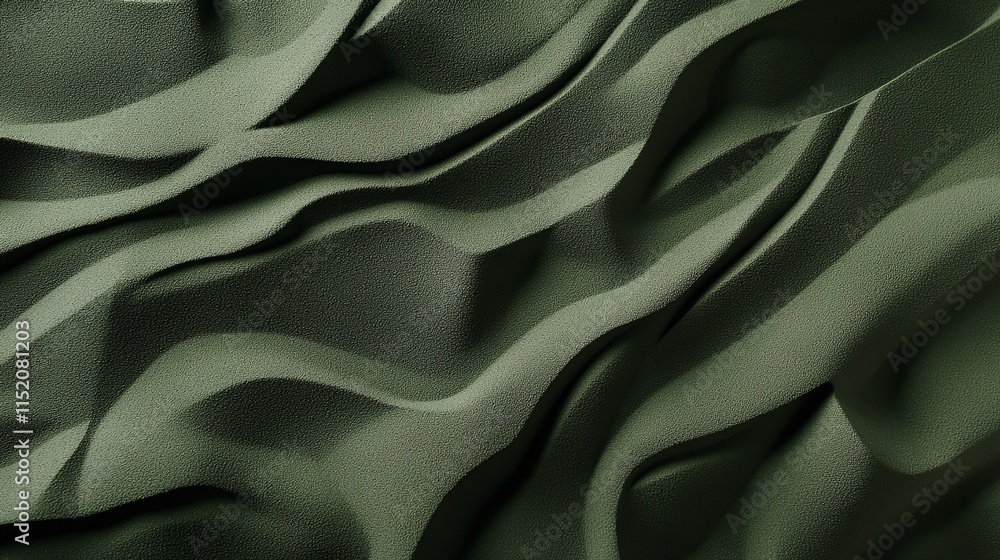 Fototapeta premium Olive Green Abstract Drapery 