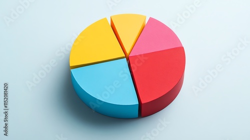 Free Download Colorful pie chart model representing data analysis and breakdown in a modern business environment. - GFXLoad