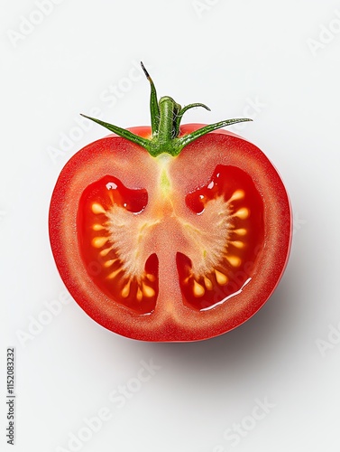 Wallpaper Mural Fresh red tomato, sliced on white background Torontodigital.ca
