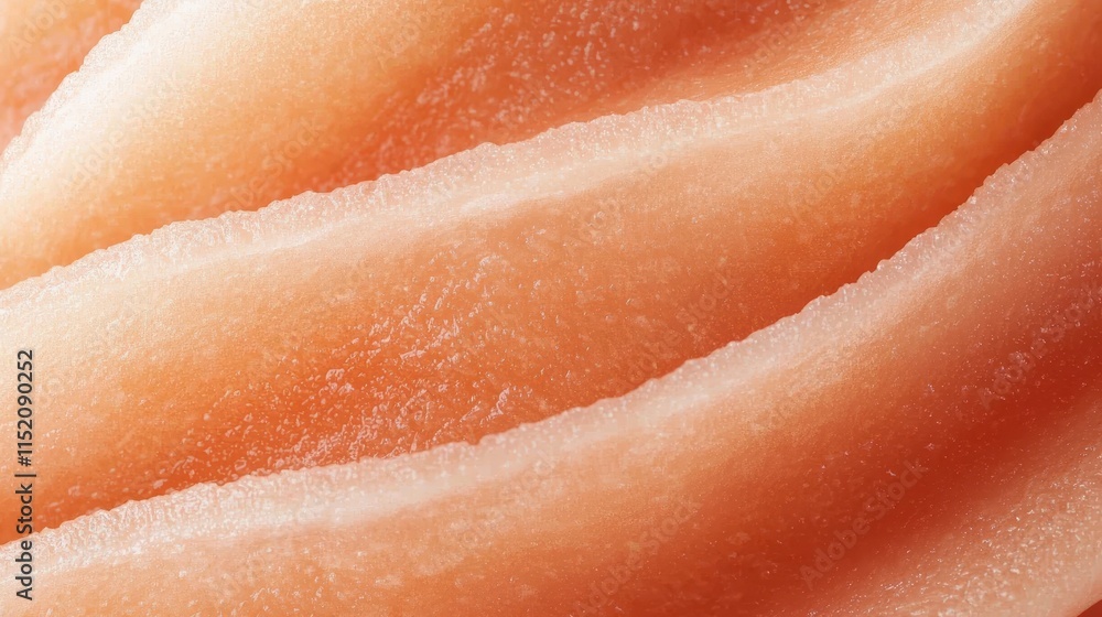 Fototapeta premium Smooth Textured Surface of Soft Peach Creamy Material Close-Up