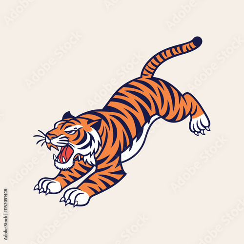 A tiger vector is a digital illustration of a tiger created using vector graphics, which allows for scalable and high-quality images.