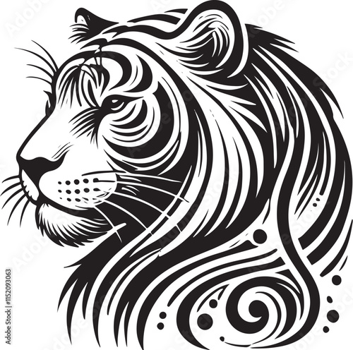 Stunning Tiger Vector Illustration - Bold and Dynamic Design