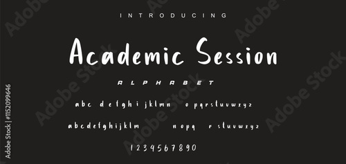 Abstract Marker Brush Font, Beach and Surf Font, include Uppercase and Lowercase Symbols