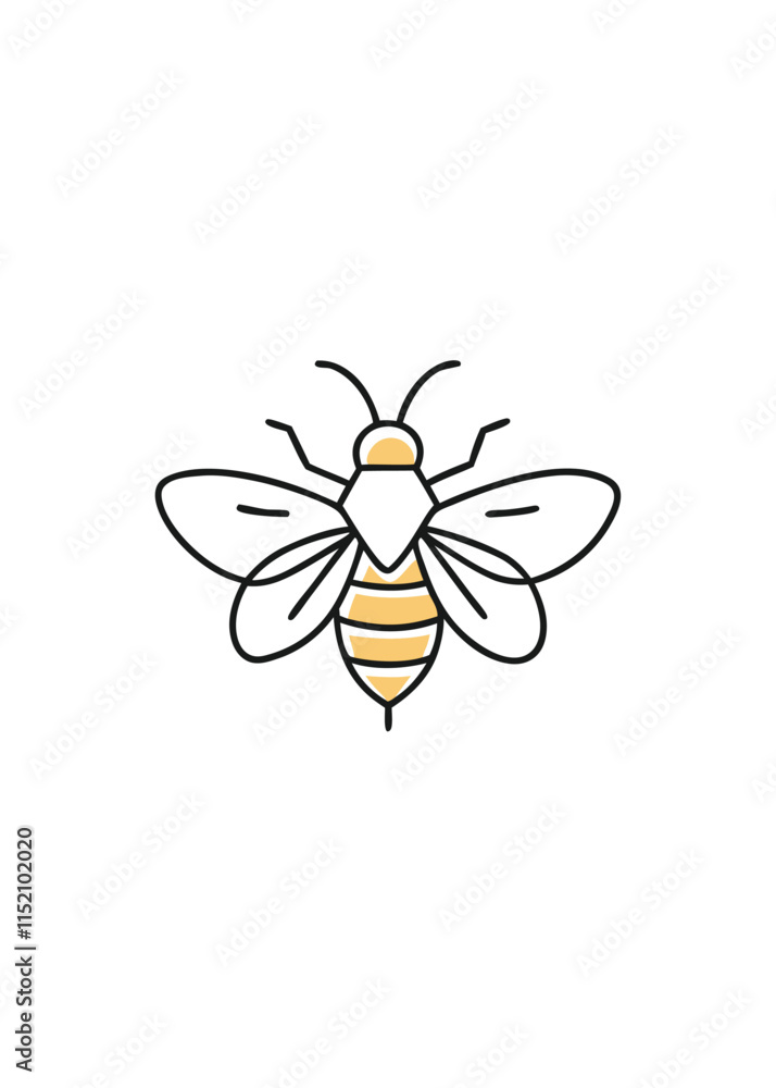 Bee Mascot logo vector on white background Bee Mascot logo vector on white background