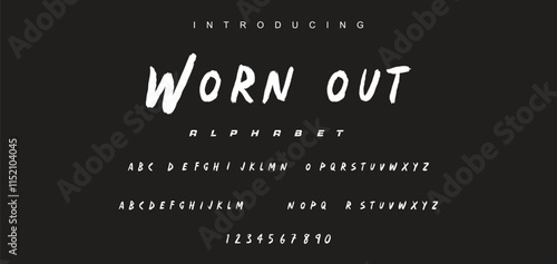 Abstract Marker Brush Font, Beach and Surf Font, include Uppercase and Lowercase Symbols