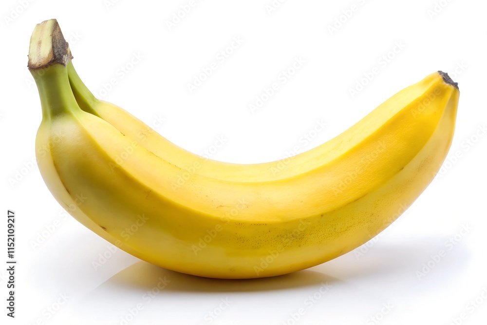 Fresh Banana on White Background – Healthy Yellow Fruit Fresh Banana on White Background – Healthy Yellow Fruit