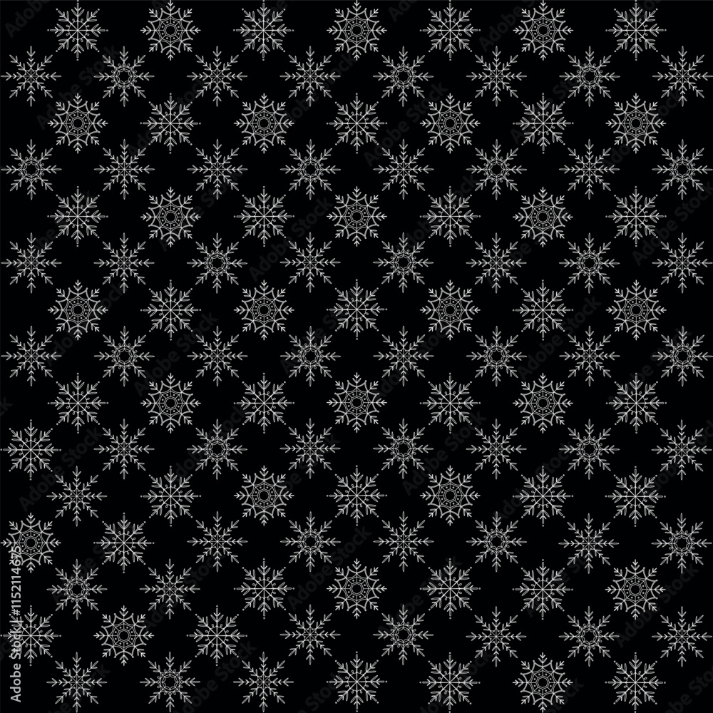 Black and White Overlay Snowfall Vector Decoration Black and White Overlay Snowfall Vector Decoration