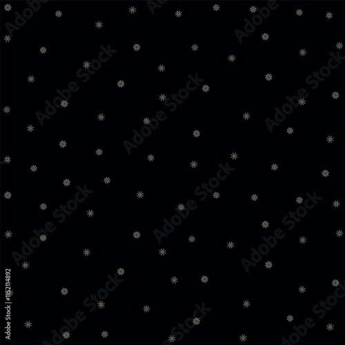 Black and White Overlay Snowfall Vector Decoration