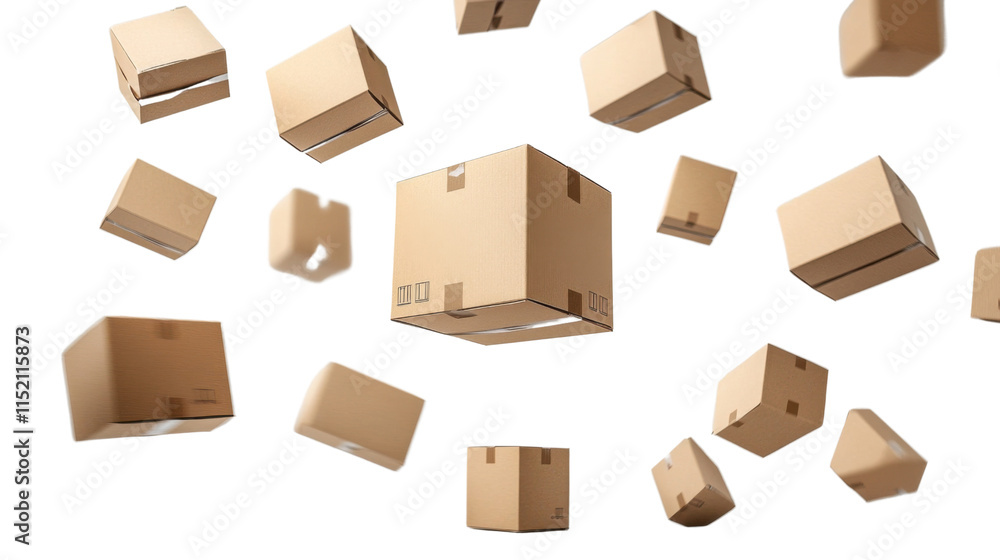 cardboard boxes on a white background cardboard boxes on a white background