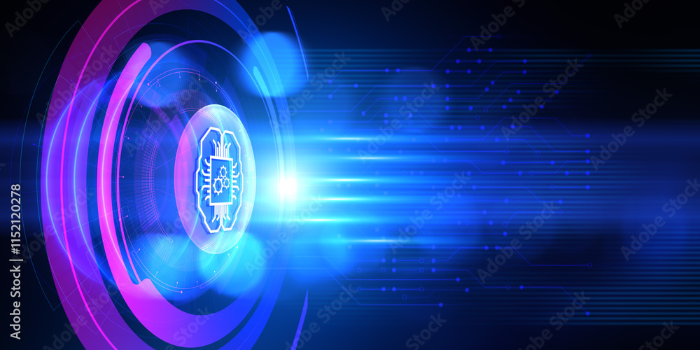 Fototapeta premium AI Artificial intelligence neural network machine learning concept.