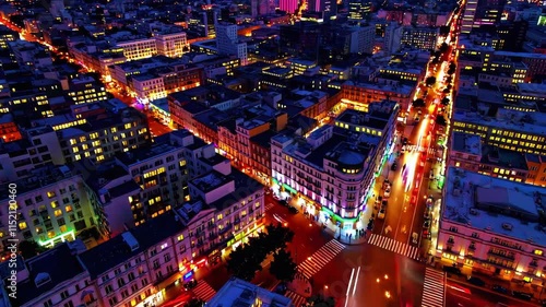 Wallpaper Mural Vivid Night Cityscape with Lights and Motion Torontodigital.ca