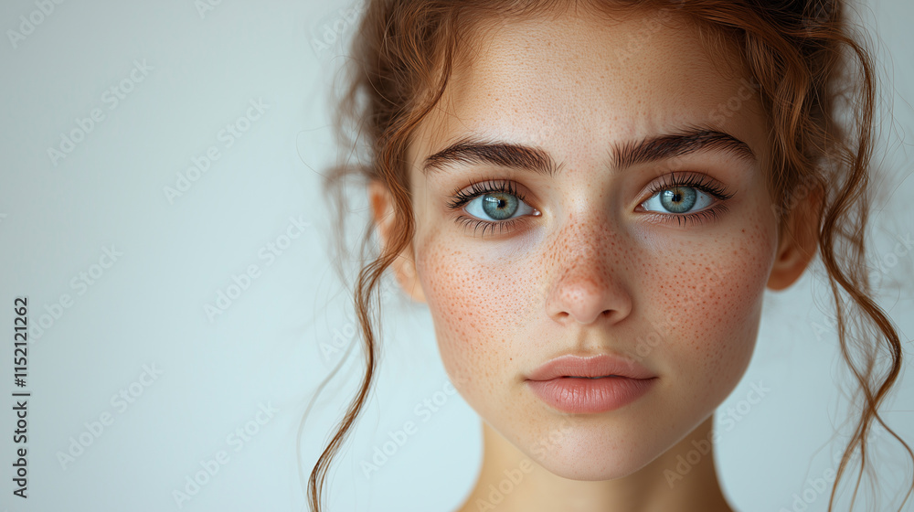 Cosmetology banner copy space, girl woman with pimples, acne, dermatological treatment Cosmetology banner copy space, girl woman with pimples, acne, dermatological treatment