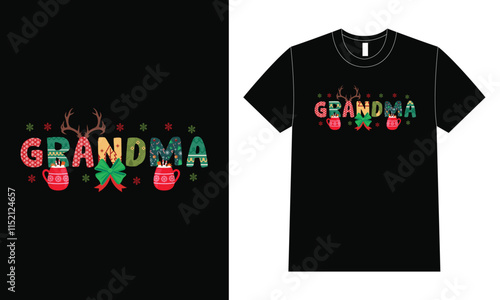 Grandma T-Shirt Design, Gift for Mom, Grandma T-shirt, Mom Life Family.