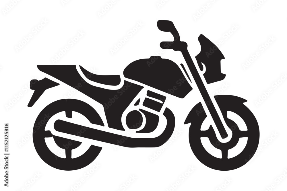 Fototapeta premium Motorbike Silhouette Design for Creative Projects