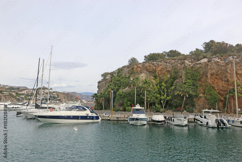Fototapeta premium La Herradura harbour in Andalucia, Spain 