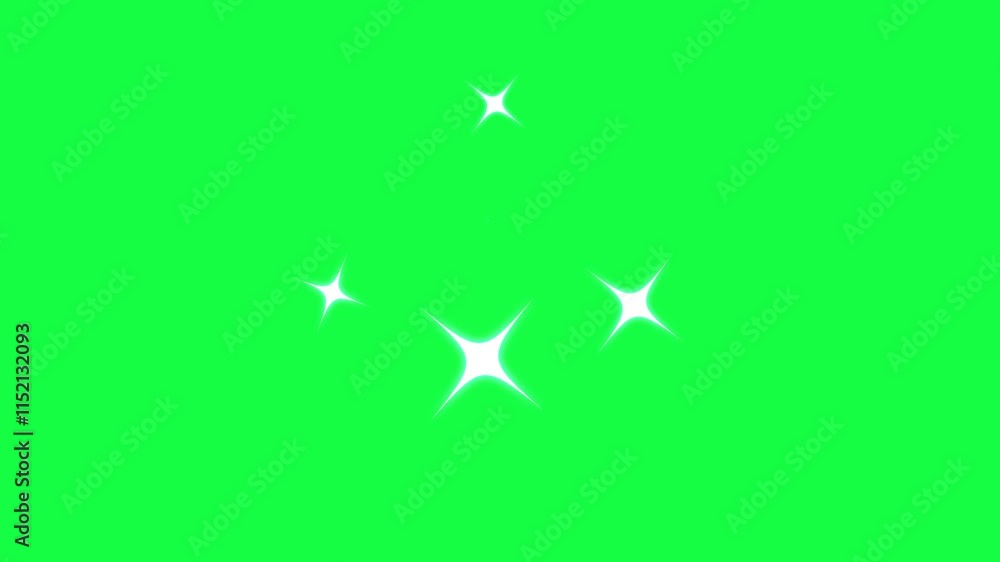 Star twinkling, sparkle star animation, light effect on transparent green background. 4K loop animation Star twinkling for festive holiday events. Star twinkling, sparkle star animation, light effect on transparent green background. 4K loop animation Star twinkling for festive holiday events.
