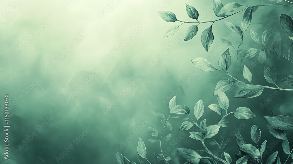 Serene foliage creates a calming atmosphere with gentle tones of green and subtle misty effects. Serene foliage creates a calming atmosphere with gentle tones of green and subtle misty effects.