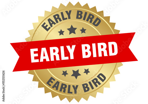 EARLY BIRD label, sticker, sign