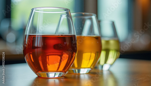 Wallpaper Mural Colorful Drink Selection on a Wooden Table Torontodigital.ca