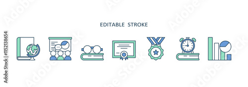 This collection features vibrant RGB color icons for special education, aimed at promoting inclusive learning and enhancing accessibility in schools for all students with diverse needs