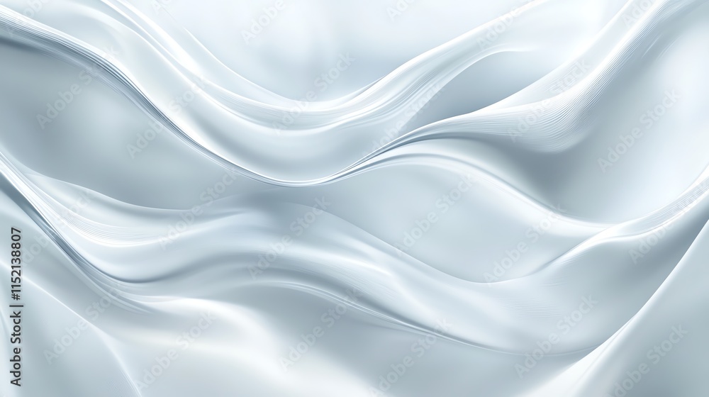 Obraz premium Elegant smooth silk fabric background in soft white tones, ideal for artistic and stylish design projects.