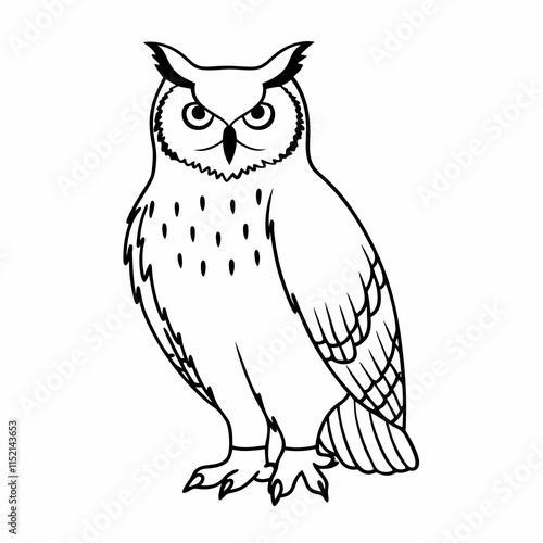 Wallpaper Mural owl sitting on a branch Torontodigital.ca