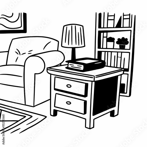 illustration of a furniture