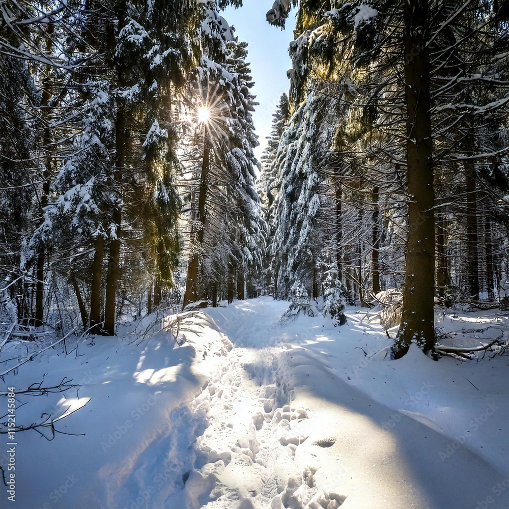 Fototapeta premium winter in the forest