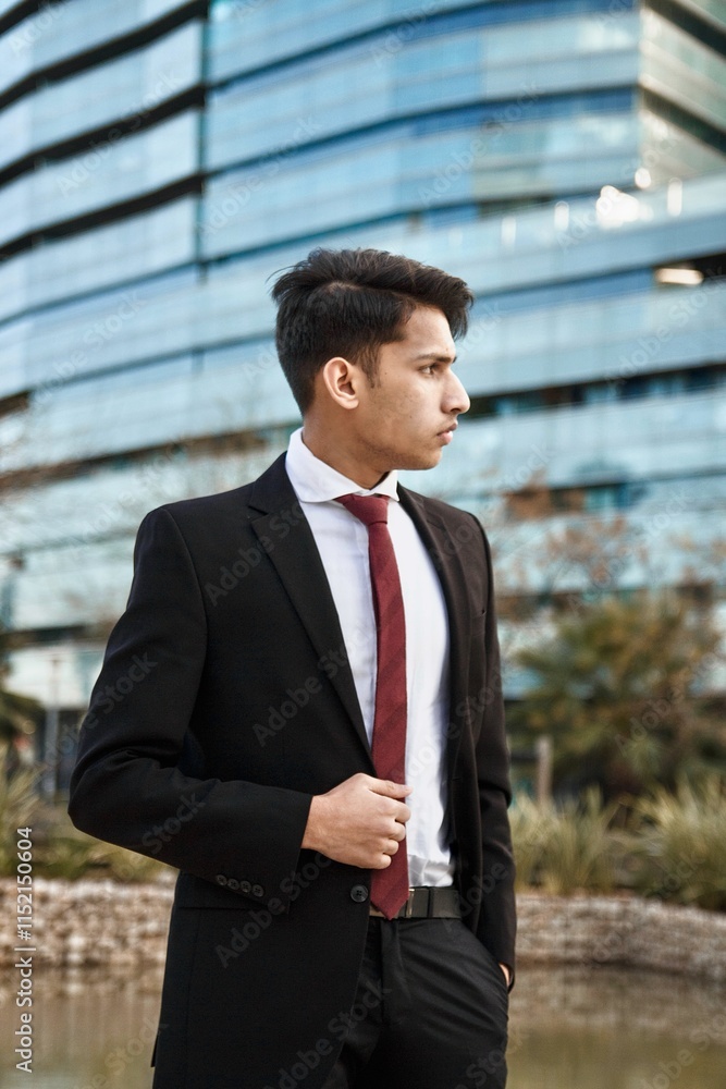 portrait of a businessman looking away portrait of a businessman looking away
