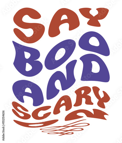 Retro, Hello Ween, Craft Design. T-shirt Design. Illustratio