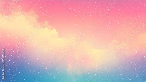 Wallpaper Mural Dreamy Galaxy Pastel Sky with Stars and Soft Cloud Gradient Torontodigital.ca