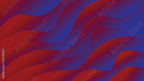 Abstract Red and Blue Wave Background Gradient Design