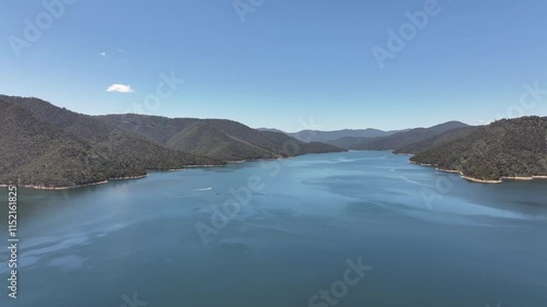 Aerial footage of Lake Eildon Victoria Australia