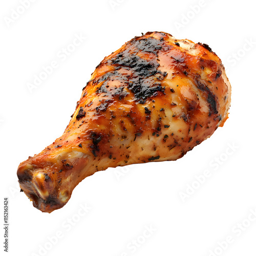 grilled chicken thigh on transparent background photo