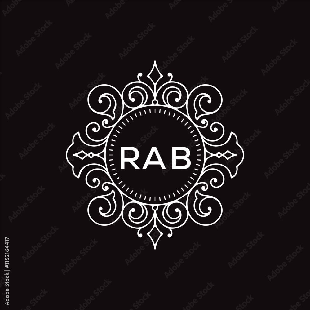 RAB letter logo design with black background in illustrator, vector logo modern alphabet font overlap style. calligraphy designs for logo, Poster, Invitation, etc. RAB letter logo design with black background in illustrator, vector logo modern alphabet font overlap style. calligraphy designs for logo, Poster, Invitation, etc.