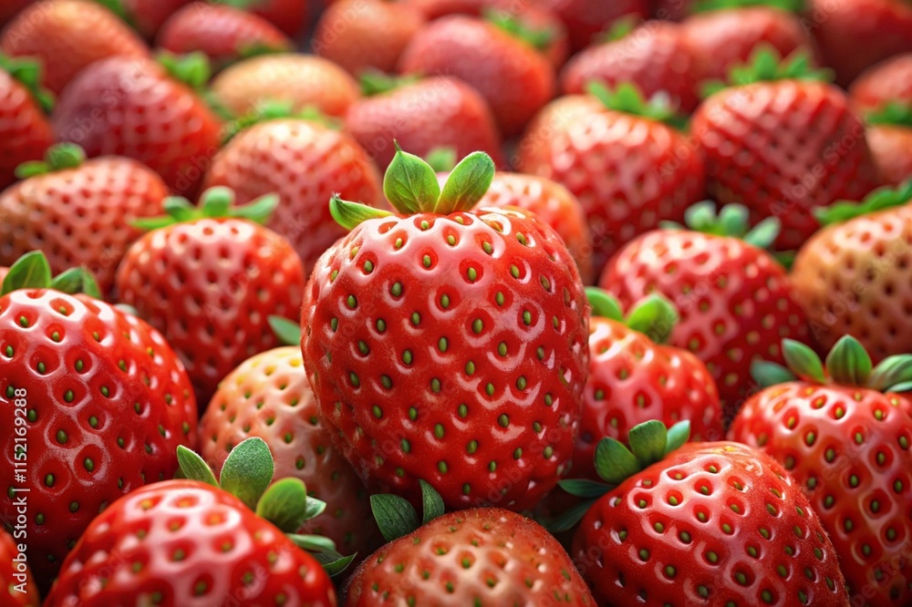Vibrant Fresh Strawberries High-Resolution Close-Up with Natural Glossy Texture. Vibrant Fresh Strawberries High-Resolution Close-Up with Natural Glossy Texture.