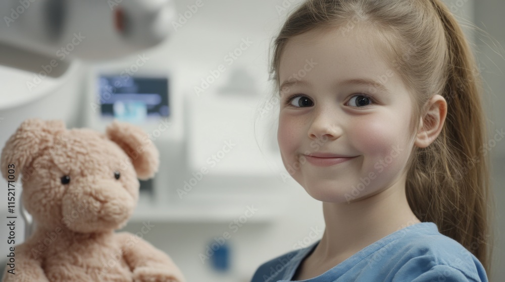 Child with Toy in Modern Care Setting Child with Toy in Modern Care Setting