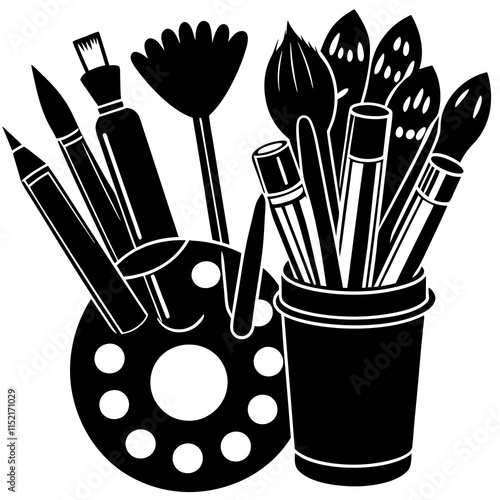 set of art tools