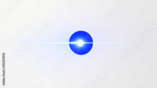 Wallpaper Mural Bright blue sphere emitting dynamic light beams against a clean white background, creating a striking futuristic and technological visual effect that evokes energy and innovation Torontodigital.ca