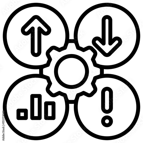 Strategic Planning Linear Icon Productivity