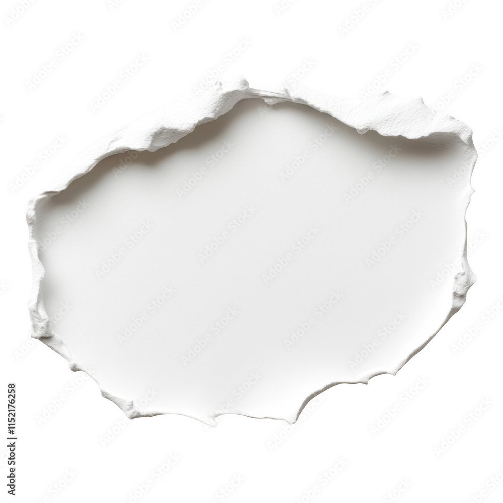 Close-up of torn white paper hole with texture, creating a layered effect. Ideal for design concepts and creative backgrounds. Close-up of torn white paper hole with texture, creating a layered effect. Ideal for design concepts and creative backgrounds.